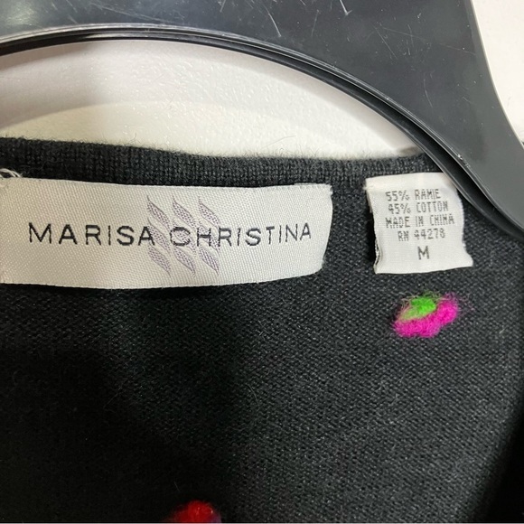 Marisa Christina multicolored bobble cardigan Y2K retro women’s size medium - Picture 2 of 6